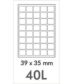 تصویر لیبل مات 40 قسمتی A4 - Novajet 