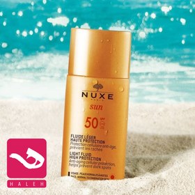 تصویر ضد آفتاب فلوئید نوکس SPF50 