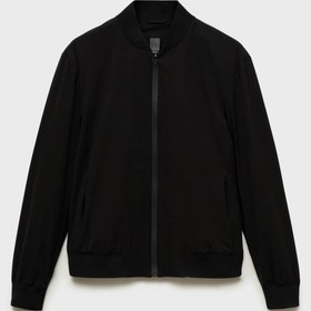 تصویر ژاکت مردانه مشکی منگو | 87084388 MANGO Man 