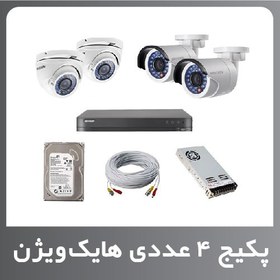 تصویر پکیج دوربین مدار بسته 4 عددی (هایک ویژن) 