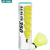 تصویر توپ بدمینتون یونکس مدل Mavis 350 دور سبز بسته ۶ عددی 