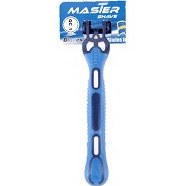 تصویر خودتراش ورقه ای آبی 3 لبه مستر شیو Master Shave 3Blade Blue 24Pcs