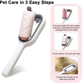 تصویر برس چندکاره ماساژوردار Pet grooming Comb for Long Hair pet Dog and Cat