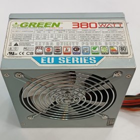 تصویر پاور استوک کامپیوتر گرین مدل GP380A-EU Green computer power supply model GP380A-EU