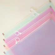 تصویر پوشه زیپی شفاف طرح ساده 