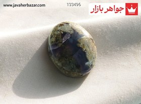 تصویر نگین عقیق یمنی با رنگ خاص بنفش کد 133496 