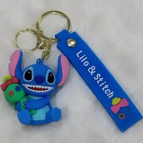 تصویر جاکلیدی و جاسوئیچی کوچک سیلیکونی استیچ 3 Stitch 3 small silicone keychain and keychain