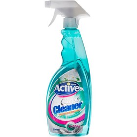 تصویر شیشه پاک‌کن ضدبخار سبزآبی اکتیو حجم 500 میلی‌ لیتر Active Cyan Anti Fog Glass Cleaner 500ml