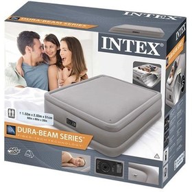 تصویر تخت بادی دو نفره طبی با رویه اسفنجی اینتکس intex 64468