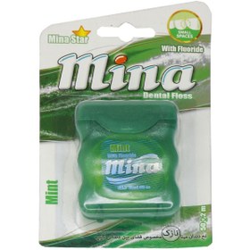 تصویر نخ دندان نازک همراه با فلوراید مینا Mina With Fluoride Dental Floss