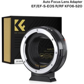 تصویر آداپتور لنز فوکوس خودکار K&amp;F Auto focus Lens Adapter EF/EF-S-EOS R/RF KF06-520 