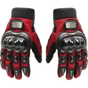 تصویر دستکش موتورسواری پرو مدل MCS01B رنگ مشکی و قرمز 