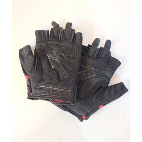 تصویر دستکش نیمه بدنسازی آندر آرمور Half gym gloves Under Armour