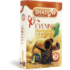 تصویر کاندوم ایونینگ خاردار حلقوی دارچینی 12تایی شادو ا Shadow Evening Professional Condom 12pcs Shadow Evening Professional Condom 12pcs
