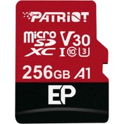 تصویر کارت حافظه microSDXC پتریوت مدل EP-V30 A1 ظرفیت 256 گیگابایت به همراه آداپتور 