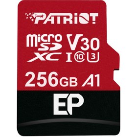 تصویر کارت حافظه microSDXC پتریوت مدل EP-V30 A1 ظرفیت 256 گیگابایت به همراه آداپتور 