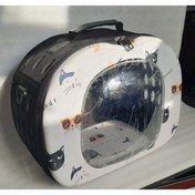 تصویر کیف حمل حیوانات طلق دار طرح گربه 