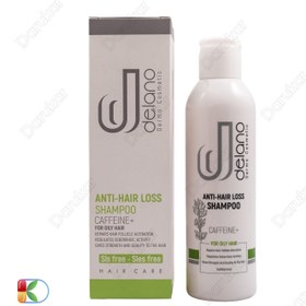 تصویر شامپو ضد ریزش موی چرب مدل Caffeine پلاس حجم 200 میلی لیتر دلانو Delano Anti Hair Loss Caffeine+ Shampoo 200ml