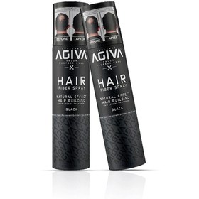 تصویر اسپری پرپشت کننده موی اگیوا (رنگ مشکی) Agiva hair thickening spray (black color)