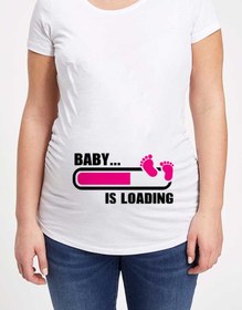 تصویر لباس بارداری با طرح baby is loading (کد۱) با امکان ویرایش کامل 