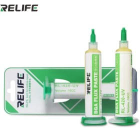 تصویر خمیر فلکس سرنگی ریلایف Relife RL-420-UV Relife RL-420-UV flux paste