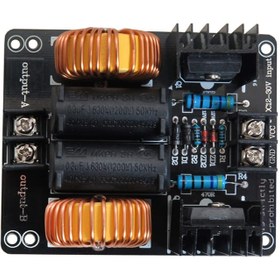 تصویر ماژول کوره القایی ZVS توان ۱ کیلو وات با محدوده ولتاژ ۱۲ تا ۳۰ ولت 