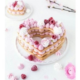تصویر قالب تارت بهگز مدل قلب مناسب شکل دادن به خمیر کیک وشیرینی 