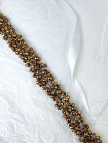 تصویر ریسه مو قهوهای - طلایی 