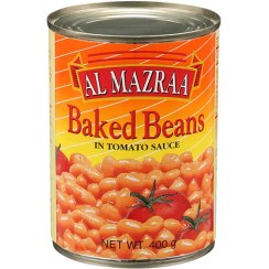 تصویر کنسرو لوبيا المزرعه قوطی 400 گرم AL MAZRAA مدل BAKED BEANS Al Mazraa Baked Beans In Tomato Sauce 400g