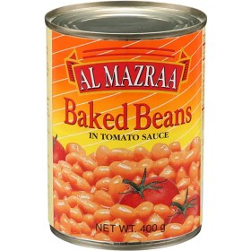 تصویر کنسرو لوبيا المزرعه قوطی 400 گرم AL MAZRAA مدل BAKED BEANS Al Mazraa Baked Beans In Tomato Sauce 400g