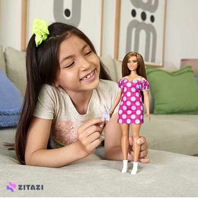 تصویر عروسک باربی لباس خال دار مدل Barbie Charming Party Dolls - زمان ارسال 15 تا 20 روز کاری 