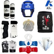 تصویر پک کامل لوازم تکواندو نیمه حرفه ای پسرانه 