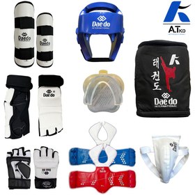 تصویر پک کامل لوازم تکواندو نیمه حرفه ای پسرانه 