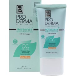 تصویر کرم پوشاننده و مرطوب کننده پرودرما حجم ۴۰ میلی لیتر مناسب انواع پوست بژ طبیعی 