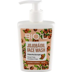 تصویر ژل شستشو صورت حاوی روغن جوجوبا مناسب پوست خشک و نرمال حجم 140 میلی لیتر بیول Biol Jojoba Face Wash 140 ml