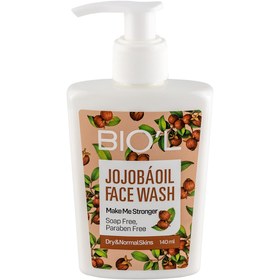 تصویر ژل شستشو صورت حاوی روغن جوجوبا مناسب پوست خشک و نرمال حجم 140 میلی لیتر بیول Biol Jojoba Face Wash 140 ml