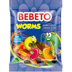 تصویر پاستیل ماری با طعم میوه ببتو 80 گرم Bebeto Worm 80 gr