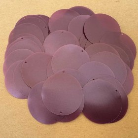 تصویر پولک سکه ای 35 میل بنفش بادنجانی بسته 25 گرمی Multi Size Sequin Milky Flat Round Sequins 35