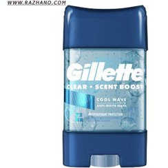 تصویر استیک دانه دار ژیلت مدل CLEAR+SCENT BOOST COOLWAVE حجم 80 گرم Gillette grain stick model CLEAR+SCENT BOOST COOLWAVE 80 grams