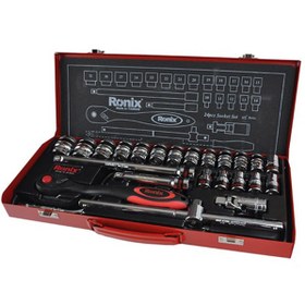 تصویر جعبه بکس 24 پارچه 1/2 اینچ رونیکس مدل RH-2624 ا Ronix RH-2624 Socket Wrench Set 24PCS 1-2 inch Ronix RH-2624 Socket Wrench Set 24PCS 1-2 inch