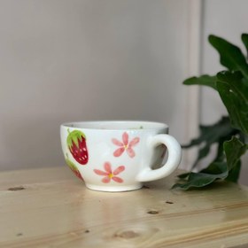 تصویر ماگ توت فرنگی خرید ماگ سرامیکی توت فرنگی