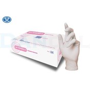 تصویر دستکش لاتکس سایز متوسط حریر ایران 100 عدد Iran Harir latex glove low powder examination op perfect 100pcs