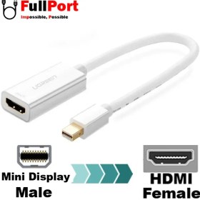 تصویر مبدل Mini Displayport به HDMI یوگرین مدل UGREEN MD112-10460 Ugreen MD112 Mini DisplayPort to HDMI converter