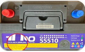 تصویر باطری 55 آمپر تینو آکو باتری 55AH TINO ACO BATTERY