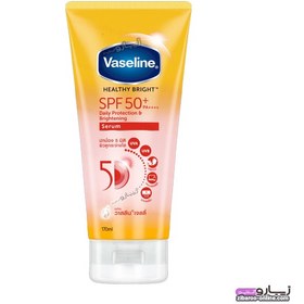 تصویر کرم ضد آفتاب وازلین VASELINE مدلHEALTHY BRIGHT SERUM SPF50 حجم300ml اصل 