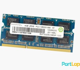 تصویر رم لپ تاپ رامکسل مدل DDR3 PC3-10600S ظرفیت 4 گیگابایت 