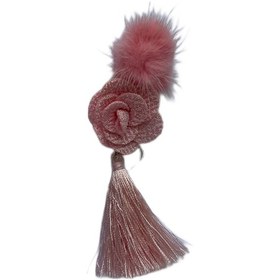 تصویر تکه دوزی گل آویز 