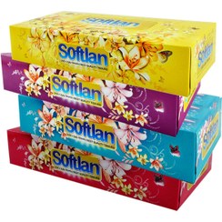 تصویر دستمال کاغذی 100 برگ دولایه سافتلن 
