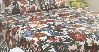 تصویر سرویس روتختی دو رو صد درصد نخ پنبه خارجی برند MADAME COCO 