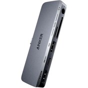 تصویر هاب 6 پورت ANKER USB-C مدل A8363 - نقره ای (گارانتی 18ماهه حافظه طلایی ایستا) 